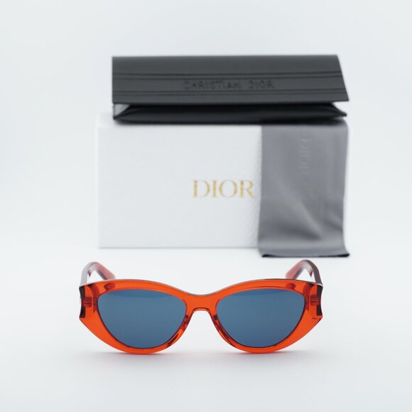 Dior DIORGLOW B1I 35B0 Cat Eye Sunglasses - Red/Blue main image 8